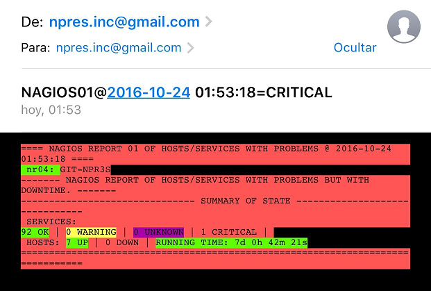 Email with State CRITICAL